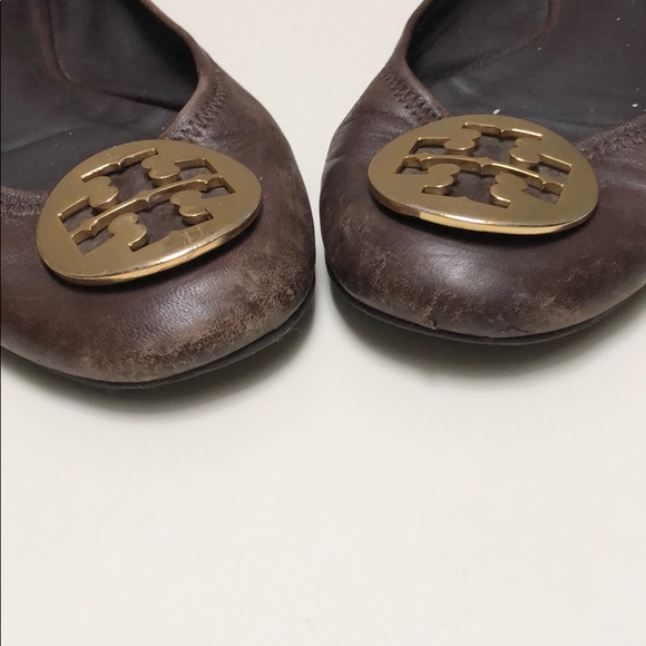 Tory Burch | Brown Leather ‘Reva’ Ballet Flats | 8.5 - Picture 8 of 15